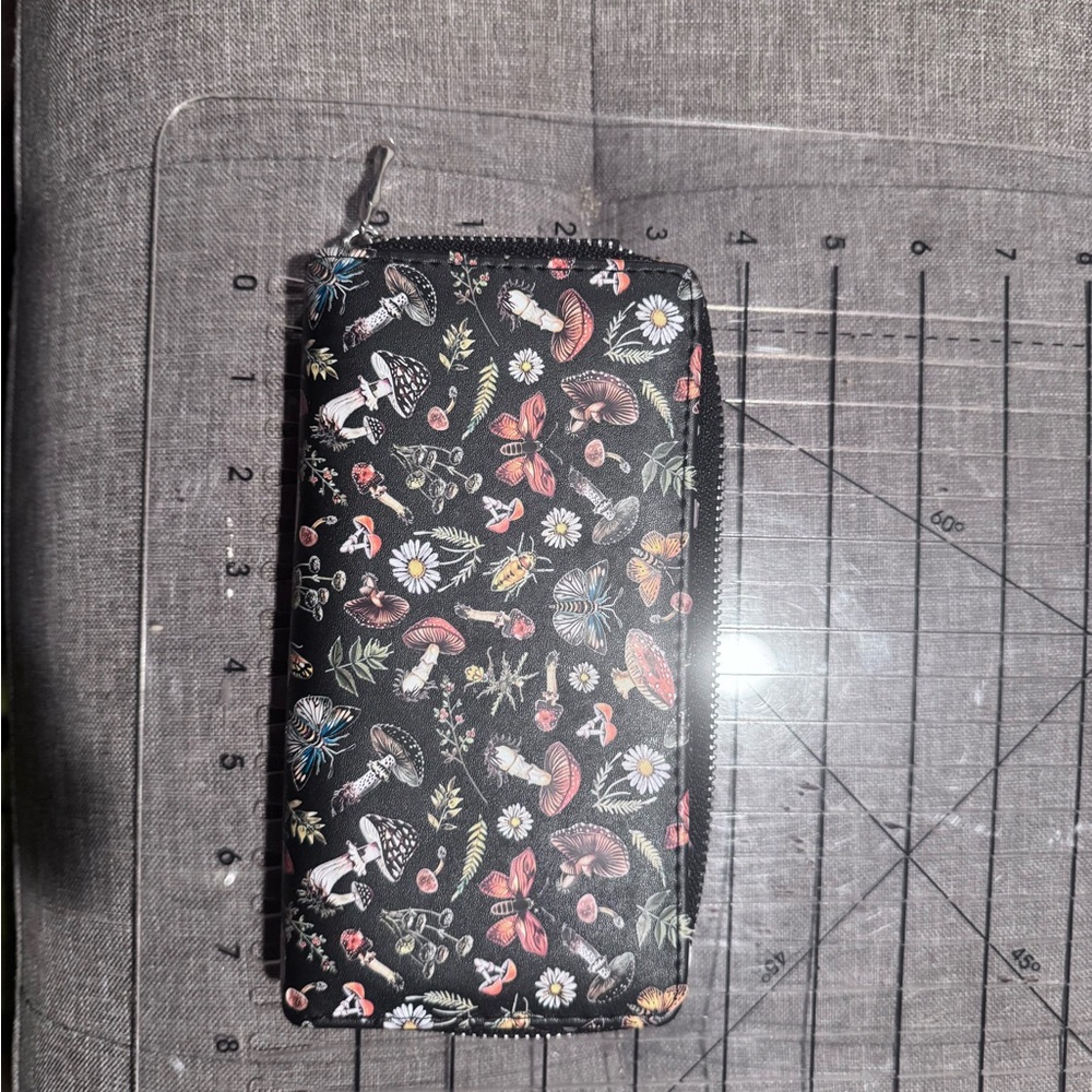 Hot Topic Black Floral Wallet